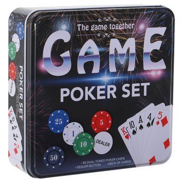 Набор для покера в металлической коробке Professional Poker chips SP-Sport IG-8655 80 фишек IG-8655 фото