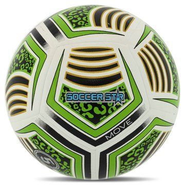 М'яч футбольний HIBRED SOCCER STAR FB-5463 №5 PU білий-зелений FB-5463 фото