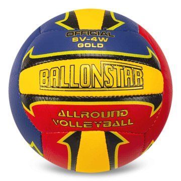 Мяч волейбольный BALLONSTAR LG0163 №5 PU бордовый-синий-желтый LG0163 фото