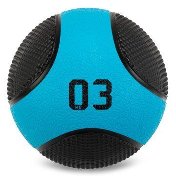 Мяч медицинский медбол Medicine Ball LiveUp LP8112-3 3кг черный-синий LP8112-3 фото