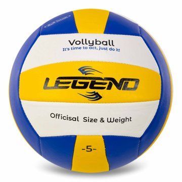 Мяч волейбольный LEGEND VB-1897 №5 PVC синий-желтый-белый VB-1897 фото