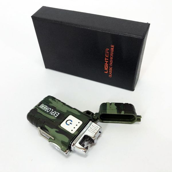 Запальничка імпульсна JL317 Explorer, Вітрозахисна запальничка, Запальничка юсб з гравіюванням ws37932 фото