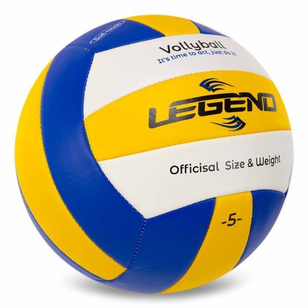 М'яч волейбольний LEGEND VB-1897 №5 PVC синій-жовтий-білий VB-1897 фото