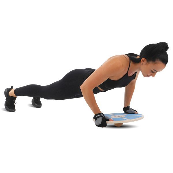 Диск балансировочный балансборд деревянный WOOD BALANCE BOARD Zelart FI-9666 39x7,5см синий FI-9666 фото