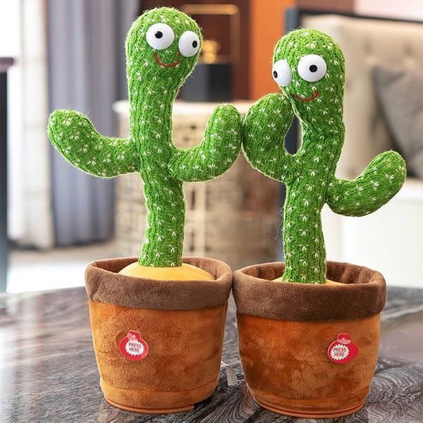 Танцующий кактус поющий 120 песен с подсветкой Dancing Cactus TikTok игрушка Повторюшка кактус ws24354 фото