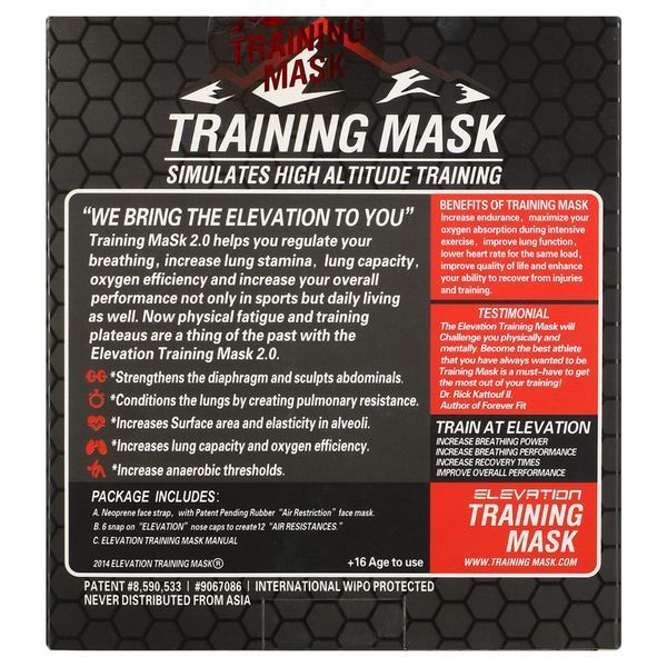 Маска тренировочная дыхательная для кроссфита Training Mask SP-Sport FI-6214 черный FI-6214 фото