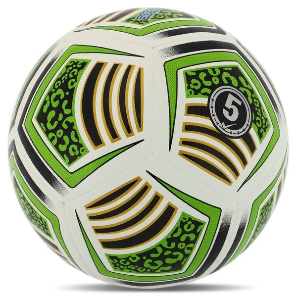 М'яч футбольний HIBRED SOCCER STAR FB-5463 №5 PU білий-зелений FB-5463 фото