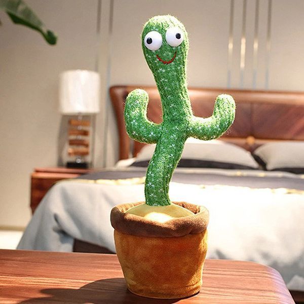 Танцующий кактус поющий 120 песен с подсветкой Dancing Cactus TikTok игрушка Повторюшка кактус ws24354 фото