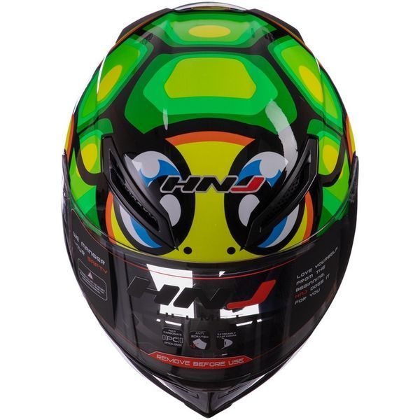 Мотошлем интеграл (full face) HNJ Черепаха Марио H722-1 L-XL черный-серый матовый L H722-1 фото