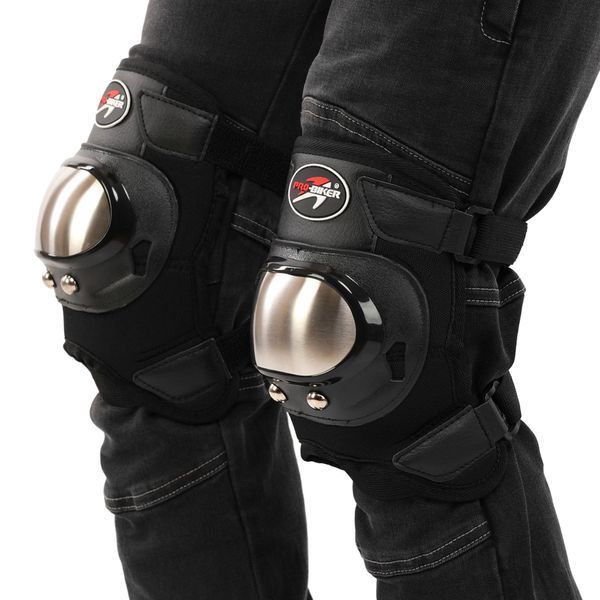 Комплект мотозащиты наколенники и налокотники PRO-BIKER M-9334 черный-желтый M-9334 фото