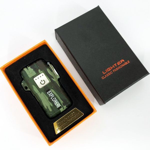 Запальничка імпульсна JL317 Explorer, Вітрозахисна запальничка, Запальничка юсб з гравіюванням ws37932 фото