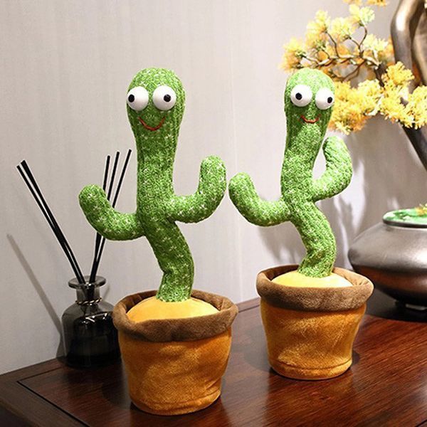 Танцующий кактус поющий 120 песен с подсветкой Dancing Cactus TikTok игрушка Повторюшка кактус ws24354 фото