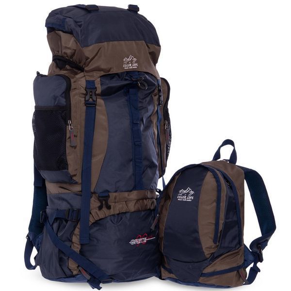 Рюкзак туристический 2в1 COLOR LIFE 159 90+10л цвета в ассортименте 159 фото