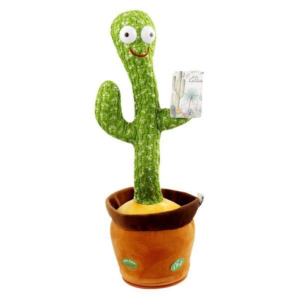 Танцующий кактус поющий 120 песен с подсветкой Dancing Cactus TikTok игрушка Повторюшка кактус ws24354 фото