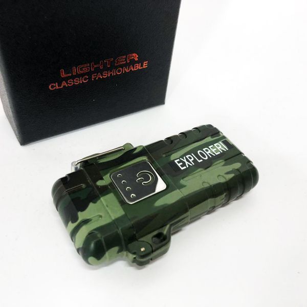 Запальничка імпульсна JL317 Explorer, Вітрозахисна запальничка, Запальничка юсб з гравіюванням ws37932 фото