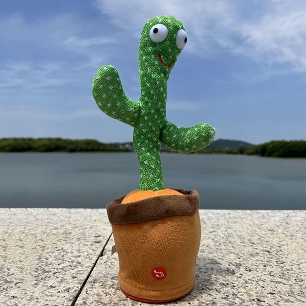 Танцующий кактус поющий 120 песен с подсветкой Dancing Cactus TikTok игрушка Повторюшка кактус ws24354 фото