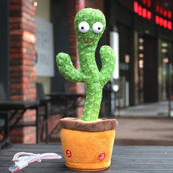 Танцующий кактус поющий 120 песен с подсветкой Dancing Cactus TikTok игрушка Повторюшка кактус ws24354 фото