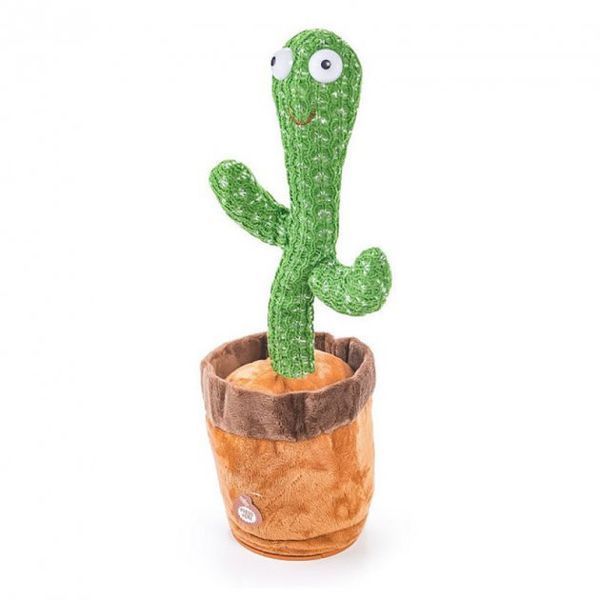 Танцующий кактус поющий 120 песен с подсветкой Dancing Cactus TikTok игрушка Повторюшка кактус ws24354 фото
