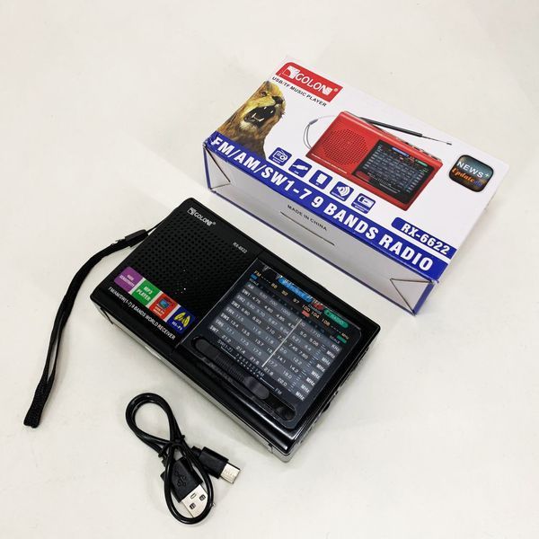 Портативная колонка радио MP3 USB Golon RX-6622 Black ws31912-2 фото