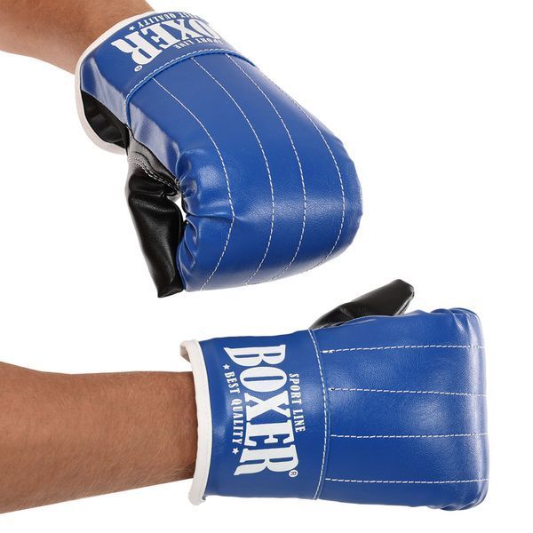 Снарядные перчатки-блинчики для бокса искусственная кожа BOXER 2015 размер L цвета в ассортименте L 2015 фото