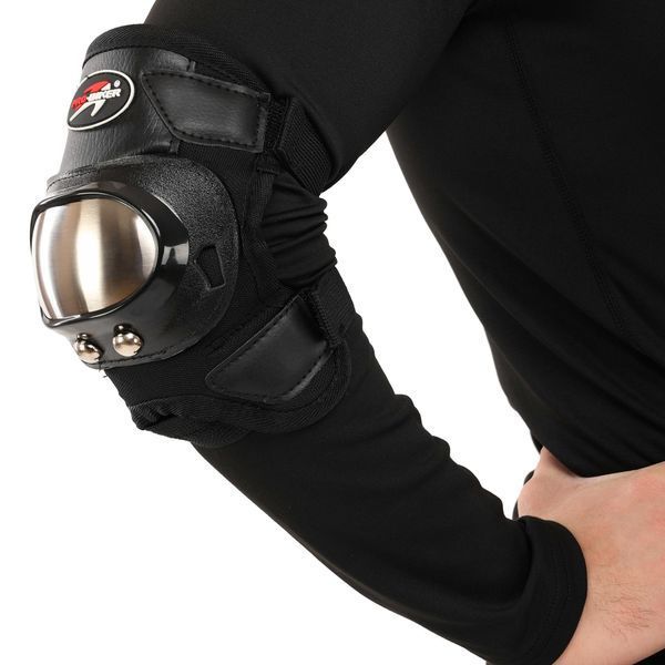 Комплект мотозащиты наколенники и налокотники PRO-BIKER M-9334 черный-желтый M-9334 фото