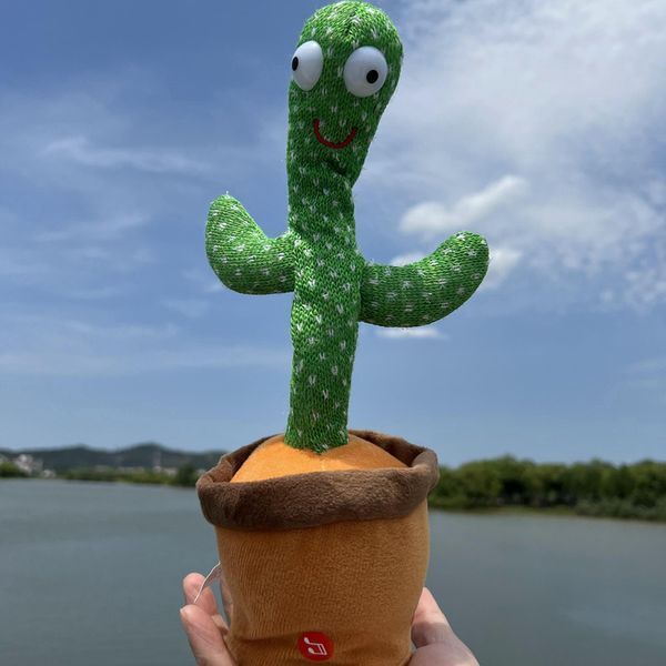 Танцующий кактус поющий 120 песен с подсветкой Dancing Cactus TikTok игрушка Повторюшка кактус ws24354 фото