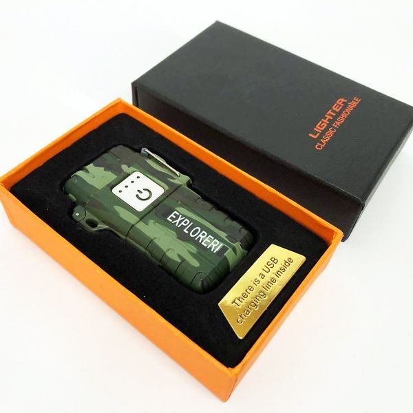 Запальничка імпульсна JL317 Explorer, Вітрозахисна запальничка, Запальничка юсб з гравіюванням ws37932 фото