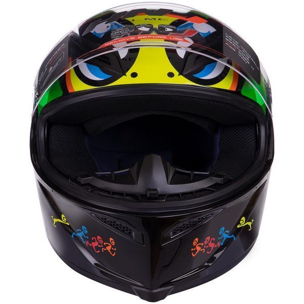 Мотошлем интеграл (full face) HNJ Черепаха Марио H722-1 L-XL черный-серый матовый L H722-1 фото