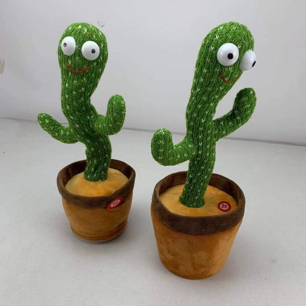 Танцующий кактус поющий 120 песен с подсветкой Dancing Cactus TikTok игрушка Повторюшка кактус ws24354 фото