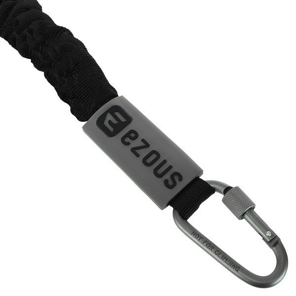 Эспандер трубчатый с карабином в защитном рукаве RESISTANCE TUBE WITH COVER EZOUS K-05-M нагрузка средняя черный K-05-M фото