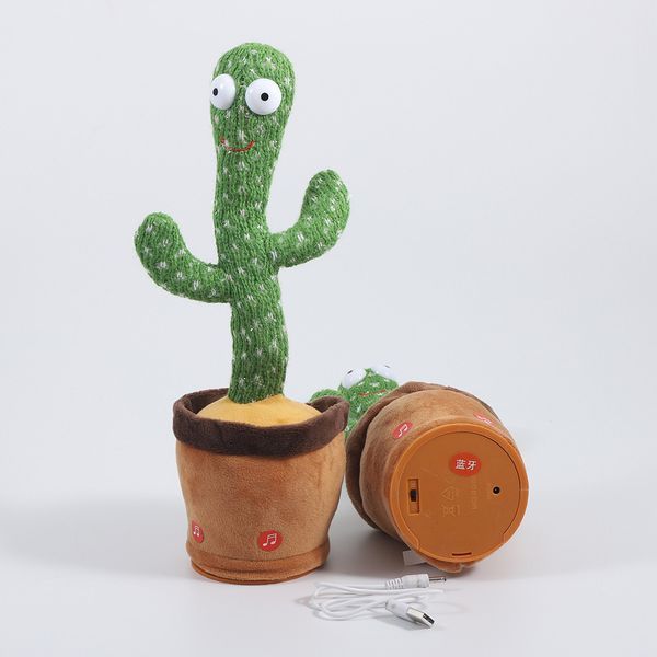 Танцующий кактус поющий 120 песен с подсветкой Dancing Cactus TikTok игрушка Повторюшка кактус ws24354 фото