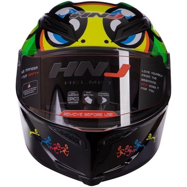 Мотошлем интеграл (full face) HNJ Черепаха Марио H722-1 L-XL черный-серый матовый L H722-1 фото