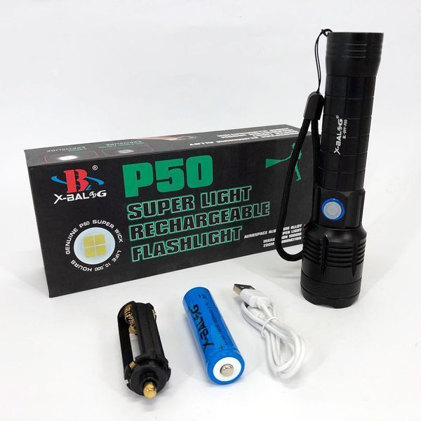 Фонарик ручной Bailong X-Balog BL-B99-P50, фонарь ручной тактический, водонепроницаемый фонарь ws57499 фото