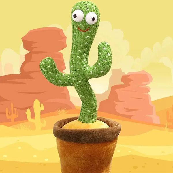 Танцующий кактус поющий 120 песен с подсветкой Dancing Cactus TikTok игрушка Повторюшка кактус ws24354 фото