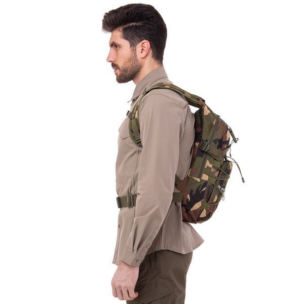 Рюкзак с гидратором KMS SP-Sport MS-019 8л 45х25х7см камуфляж Woodland MS-019 фото
