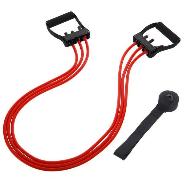 Эспандер трубчатый с ручками с дверным фиксатором SP-Sport Resistance Band 8021-30-170 30LB d-12мм l-170см красный 8021-30-170 фото
