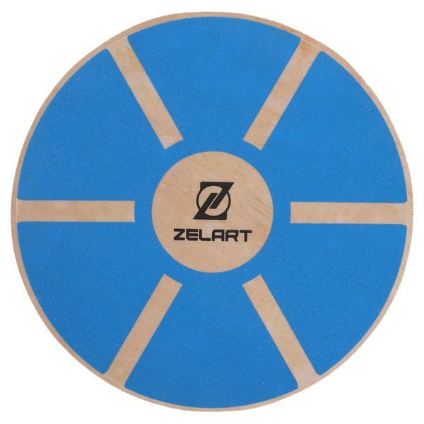 Диск балансировочный балансборд деревянный WOOD BALANCE BOARD Zelart FI-9666 39x7,5см синий FI-9666 фото
