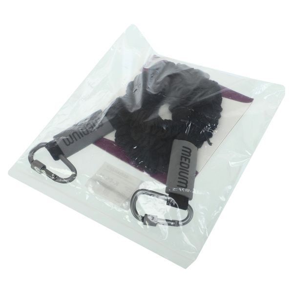 Эспандер трубчатый с карабином в защитном рукаве RESISTANCE TUBE WITH COVER EZOUS K-05-M нагрузка средняя черный K-05-M фото
