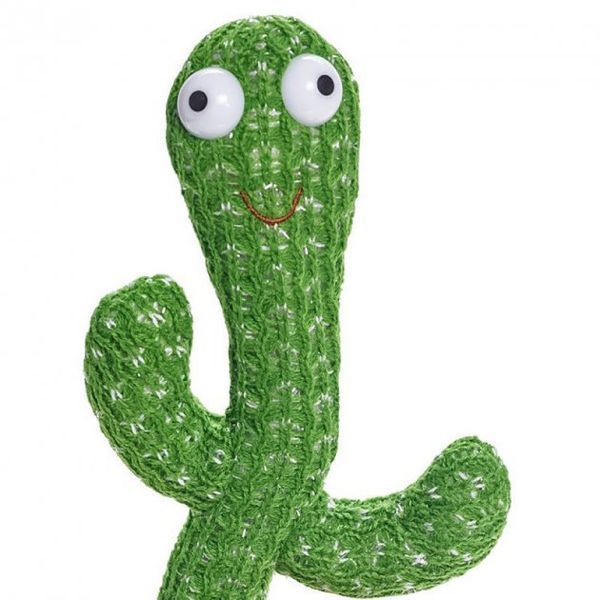 Танцующий кактус поющий 120 песен с подсветкой Dancing Cactus TikTok игрушка Повторюшка кактус ws24354 фото