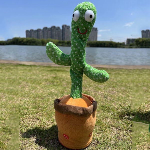 Танцующий кактус поющий 120 песен с подсветкой Dancing Cactus TikTok игрушка Повторюшка кактус ws24354 фото