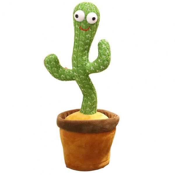 Танцующий кактус поющий 120 песен с подсветкой Dancing Cactus TikTok игрушка Повторюшка кактус ws24354 фото