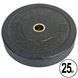 Бамперные диски из структурной резины Bumper Plates RAGGY Record TA-5126-25 51мм 25кг черный черный TA-5126-25 фото 1