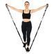 Эспандер трубчатый с карабином в защитном рукаве RESISTANCE TUBE WITH COVER EZOUS K-05-M нагрузка средняя черный K-05-M фото 10