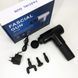 Акумуляторний масажер Fascial Gun KH-320 портативний ручний ударний м'язовий пістолет 4 насадки чорний ws15677 фото 2