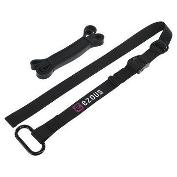 Стропа тренувальна з гумовою петлею для підтягування TRAINING STRAP EZOUS G-01 чорний-фіолетовий G-01 фото