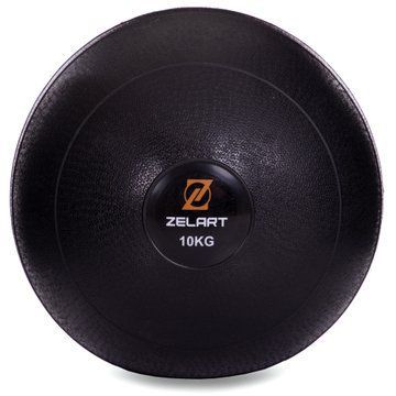 Слэмбол мяч набивной для кроссфита и фитнеса Slam Ball Zelart FI-2672-10 10кг черный FI-2672-10 фото