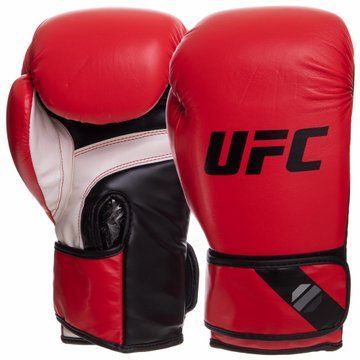 Перчатки боксерские на липучке PU UFC PRO Fitness UHK-75032 14 унций красный 14 унции UHK-75032 фото