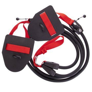 Тренажер для плавания с лопатками для тренировки гребка MadWave DRY TRAINING M077103400W сопротивление 5,4-14,1кг черный-красный M077103400W фото