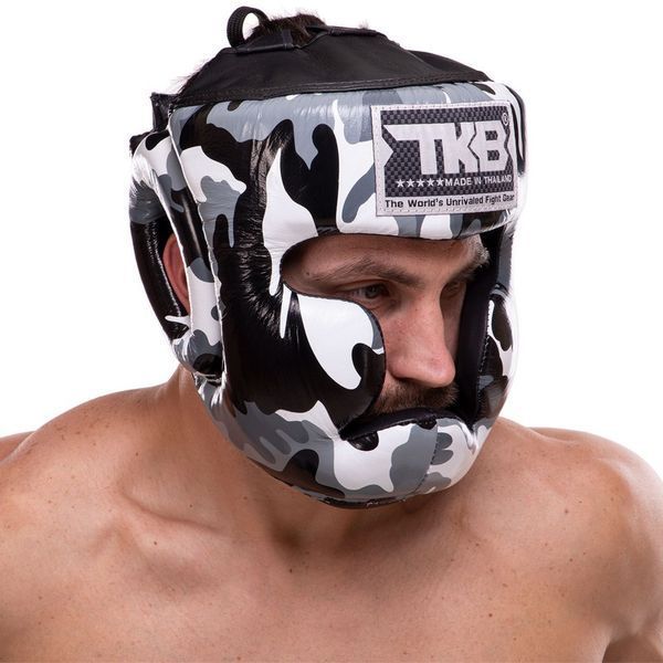 Шлем боксерский с полной защитой кожаный TOP KING Empower Camouflage TKHGEM-03 S-XL цвета в ассортименте S TKHGEM-03 фото