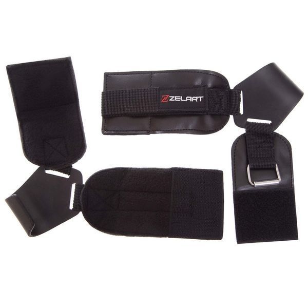 Крюки для подтягивания и тяги на запястья Zelart SB-167055 2шт черный SB-167055 фото